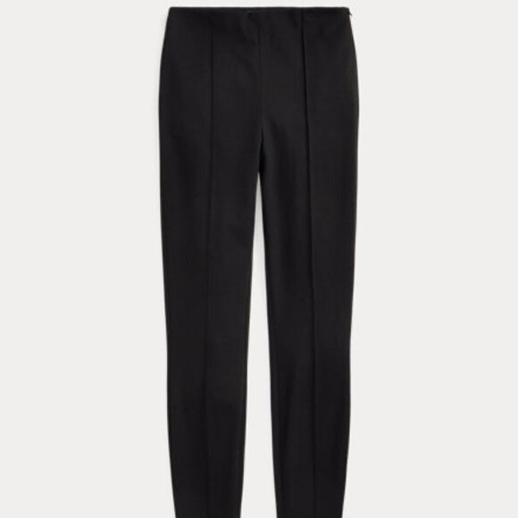 Polo Ralph Lauren Leggings Pants Women's XS Black Ponte Stretch Ankle Zip